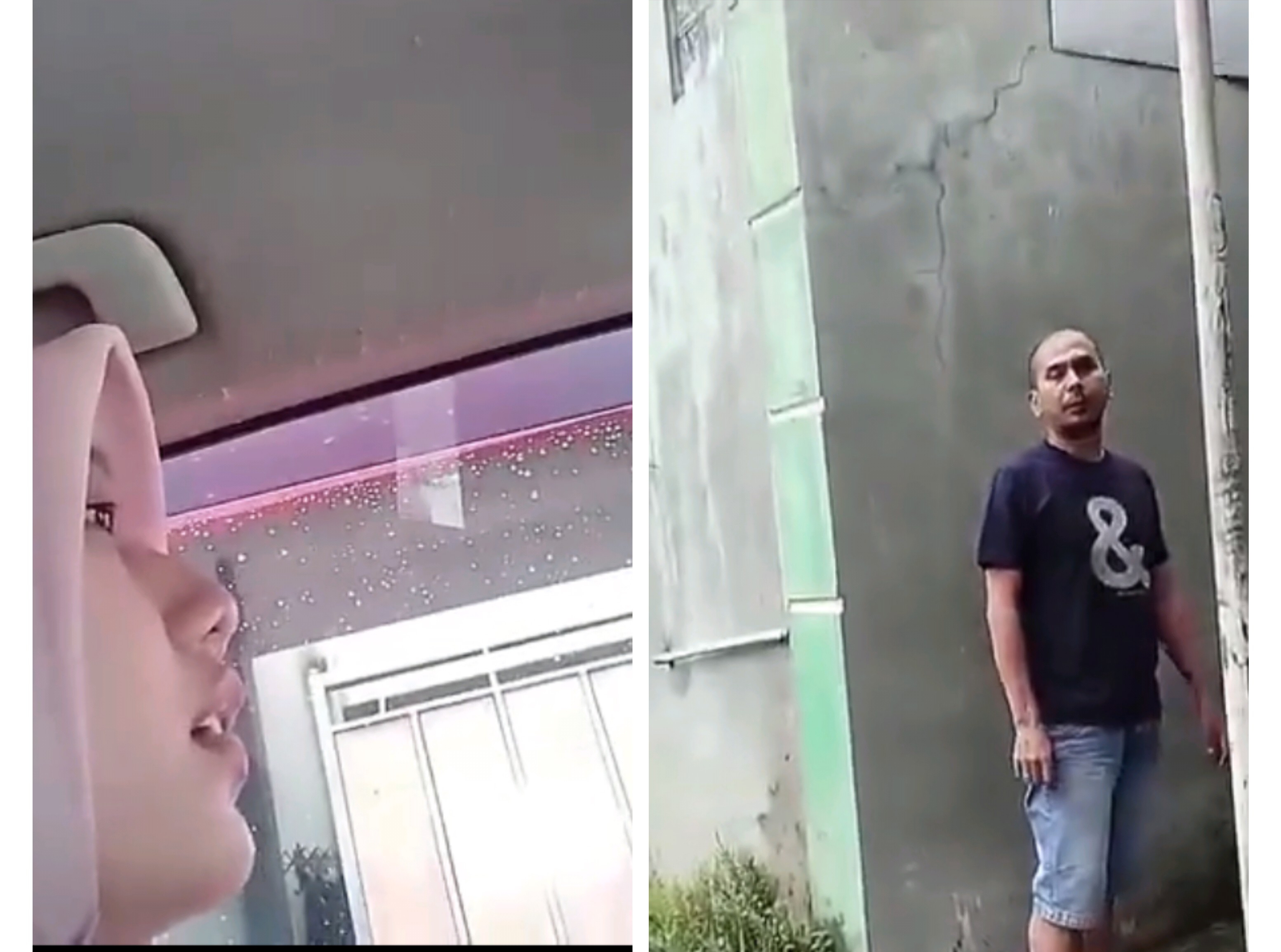 Tangkapan layar dari video cek-cok antara mahasiswi asal Pekalongan dengan driver online di Sleman