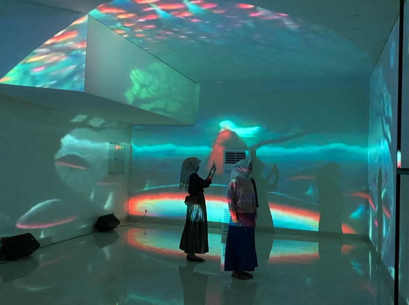 PAMERAN SENI: Organisasi pegiat seni Red House Art Lab yang diselenggarakan di Hotel Azana Blora