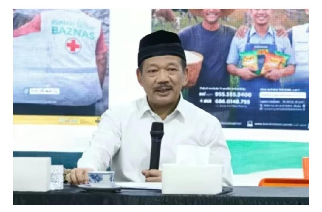 Ketua Baznas KH. Noor Achmad,  menetapkan zakat fitrah sebesar Rp50.000 per jiwa pada Ramadan 2026. (Foto: SindoNews)