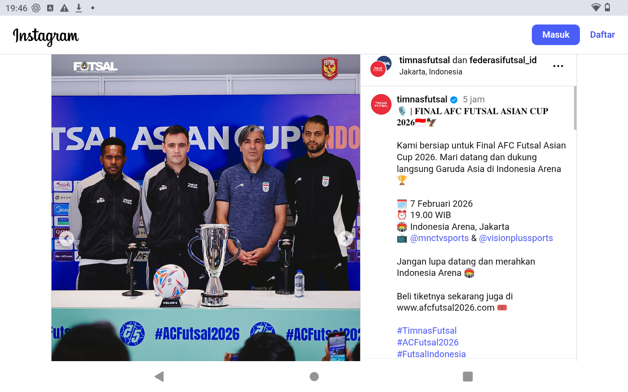 INSTAGRAM/TIMNAS FUTSAL