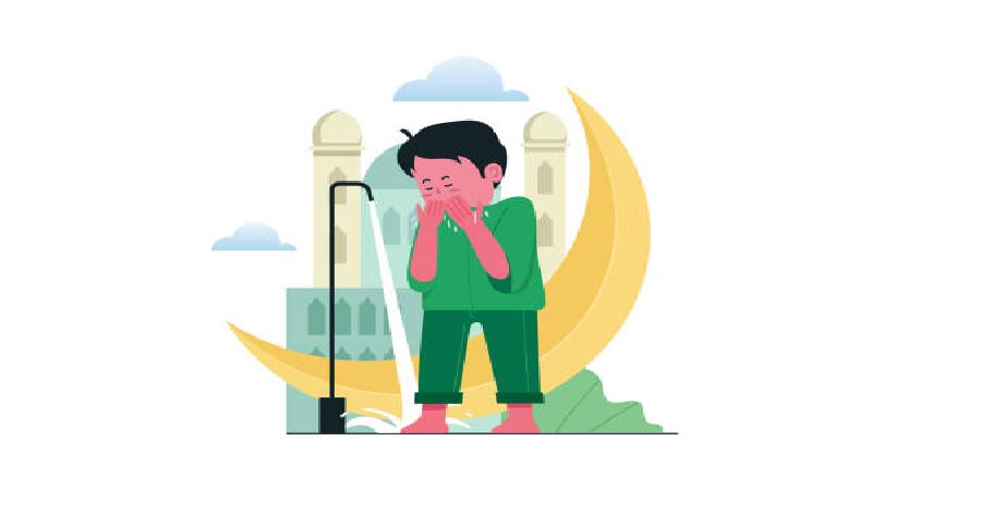 ilustrasi orang berwudhu (foto:ginanjar satrio)