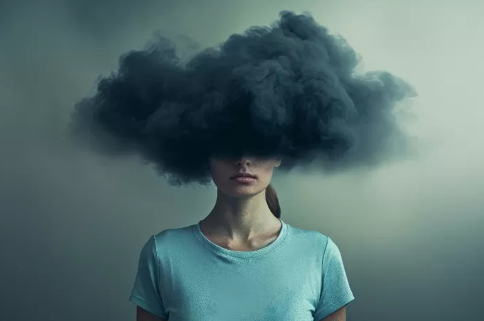 Ilustrasi, seseorang yang pikirannya semrawut akibat overthinking.