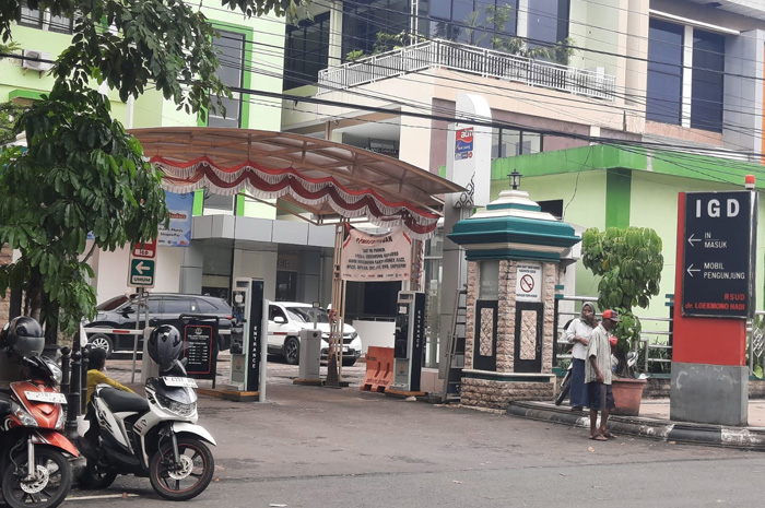 DIAMANKAN: Kondisi gedung RSUD dr Loekmono Hadi Kudus.