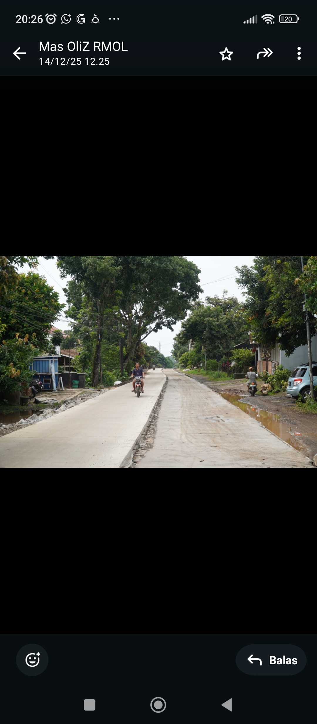 BETON: Salah satu ruas jalan yang ditingkatkan tahun lalu. 