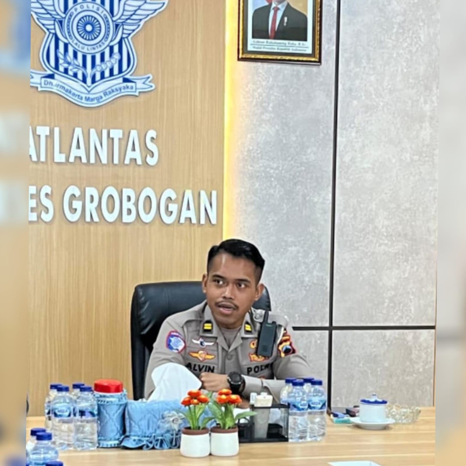 SIGAP: Kanit Regident Satlantas Polres Grobogan Iptu Leonardus Alvin.