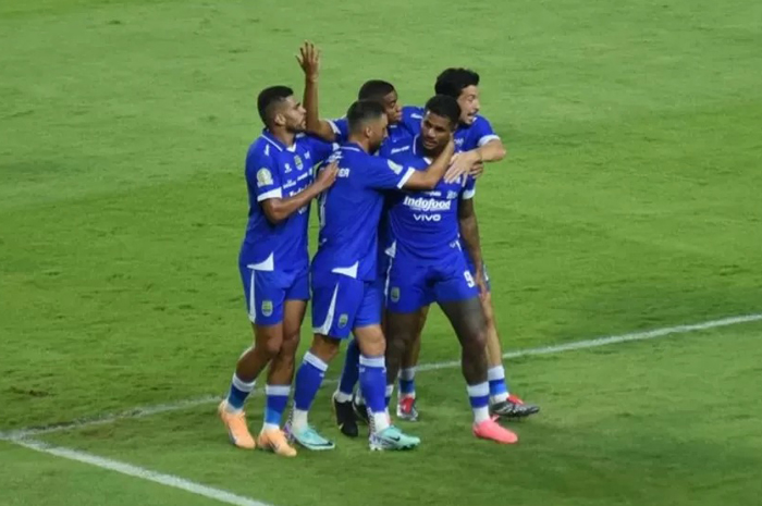 Skuad Persib Bandung rayakan gol Ramon . (Dok. Persib)