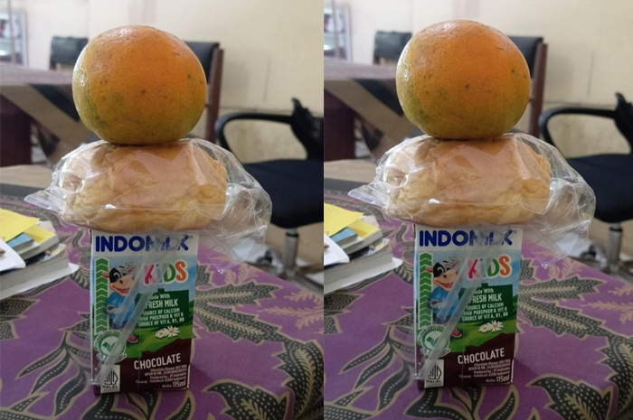 MINIMALIS: Menu MBG Ramadan dari salah satu SPPG untuk siswa di Pati.  