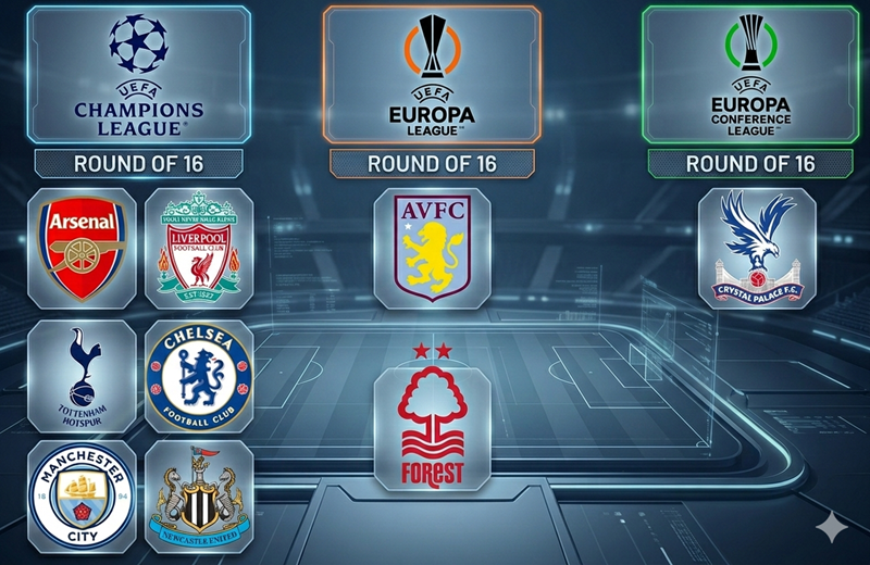 Dominasi Inggris di Eropa: Sembilan Klub Premier League Bertahan hingga Fase Gugur