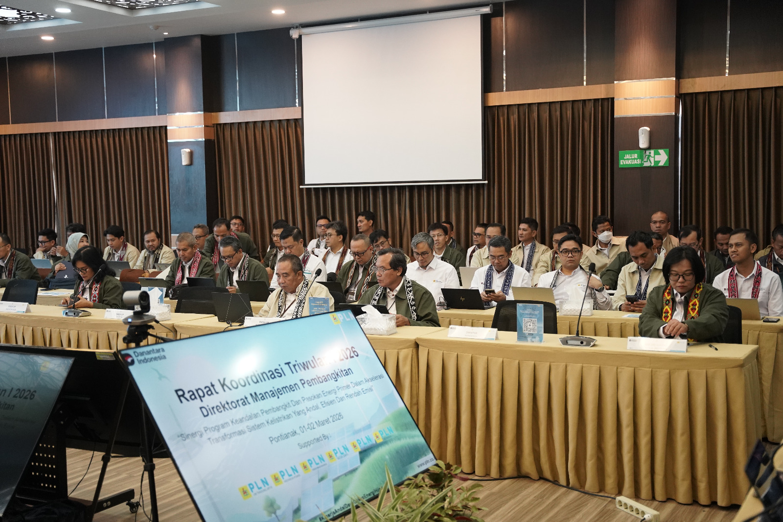 SEMANGAT: Rapat Koordinasi Triwulan I Direktorat Manajemen Pembangkitan Tahun 2026 yang diselenggarakan pada 1&ndash;2 Maret 2026 di PT PLN (Persero) Unit Induk Distribusi Kalimantan Barat, Pontianak.