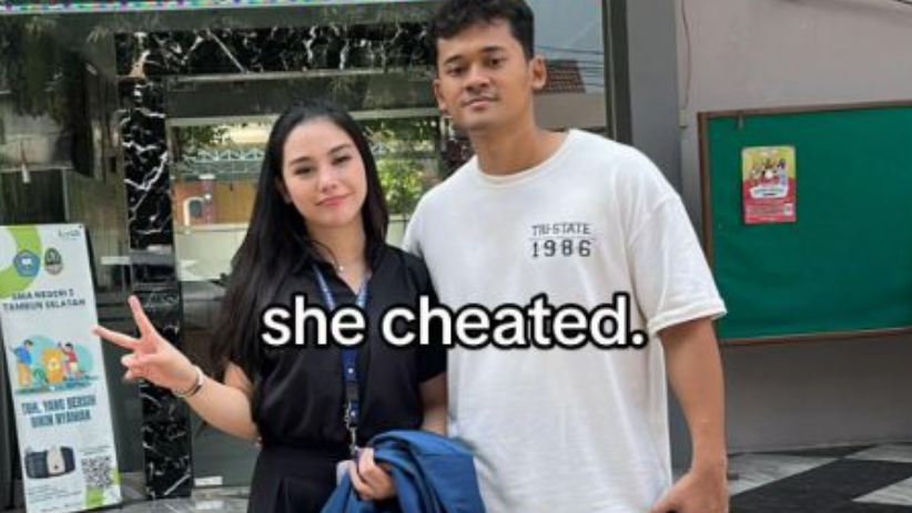 Hariyo Ardhito dan Cindy Rizap (Foto: TikTok/hariyoaa)