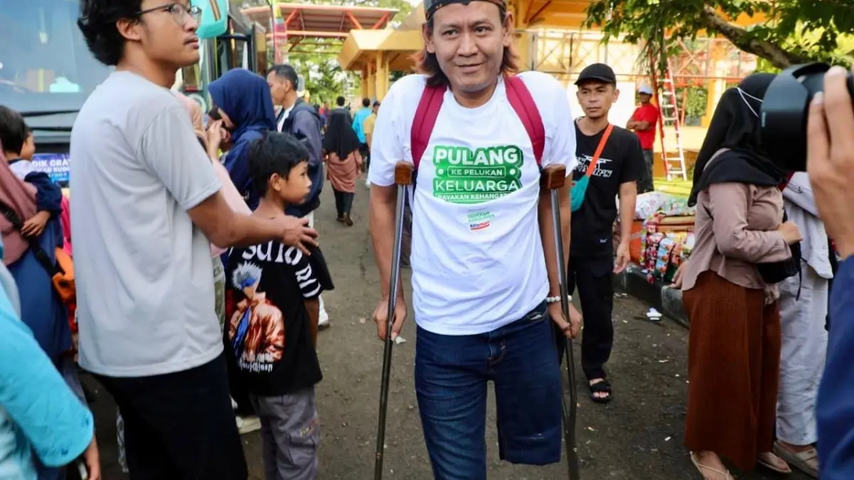 TERBANTU: Bagi sebagian penyandang disabilitas, program Mudik Gratis dari Pemprov Jateng juga membuka jalan pulang yang lebih ramah, aman, dan manusiawi.