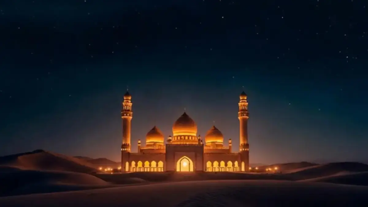 Ilustrasi malam Lailatul Qadr (Freepik)