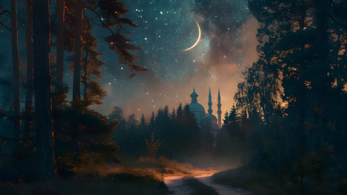 Ilustrasi malam lailatul qadr (Freepik)