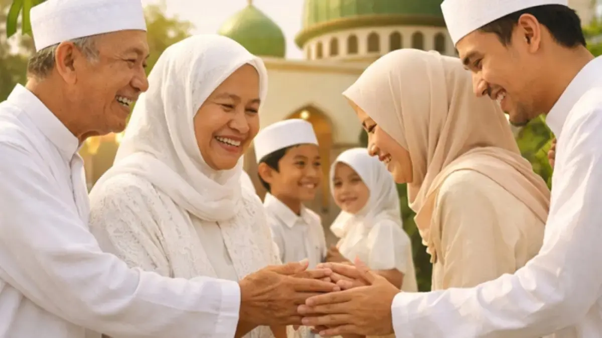 Silaturahmi salah satu amalan sunnah Idul Fitri. (freepik)