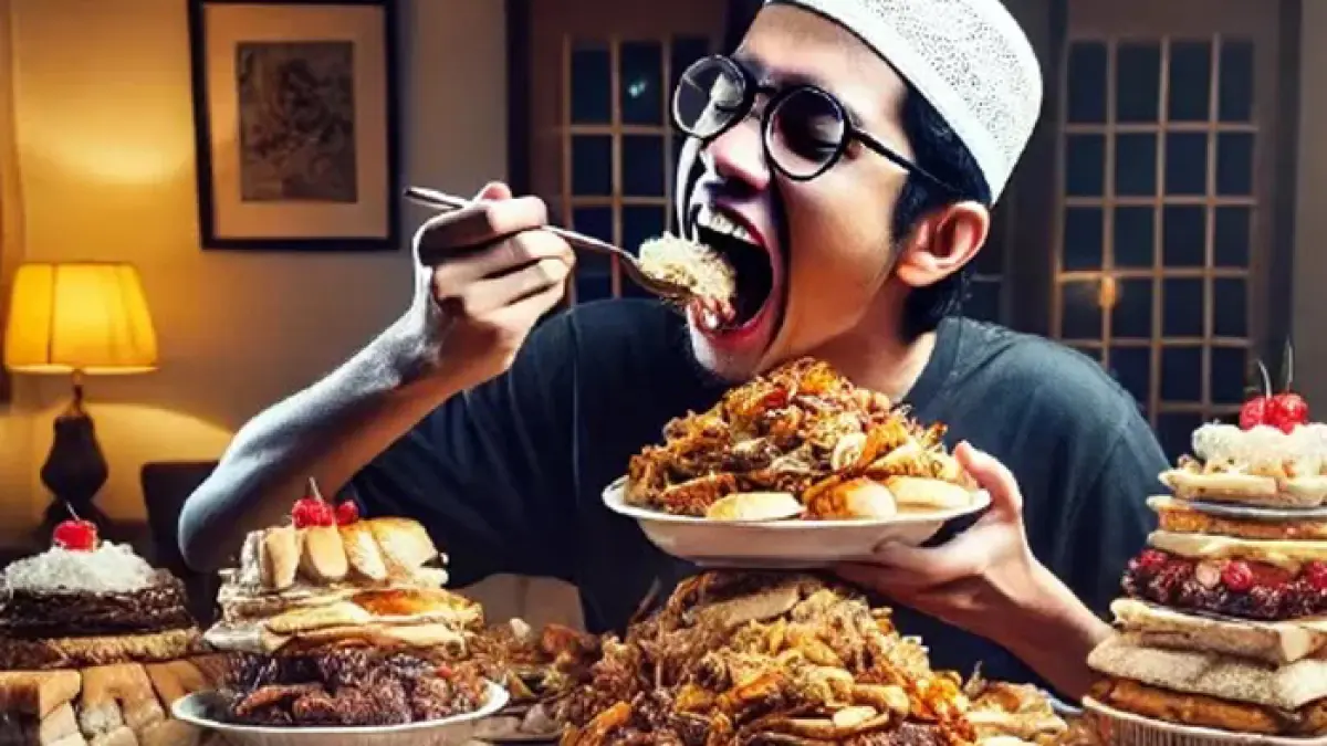Ilustrasi makan kenyang (foto: pinterest.com)