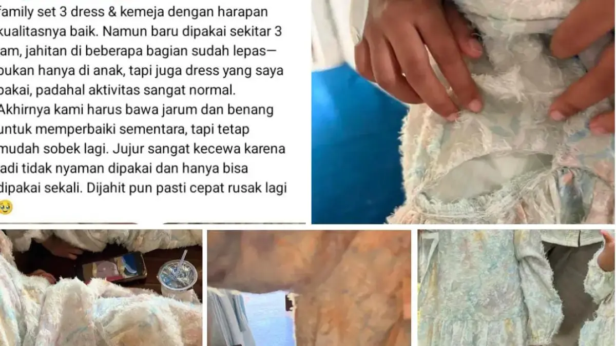 Baju brand dari Zaskia Mecca robek (Foto: tangkapan layar Facebook)