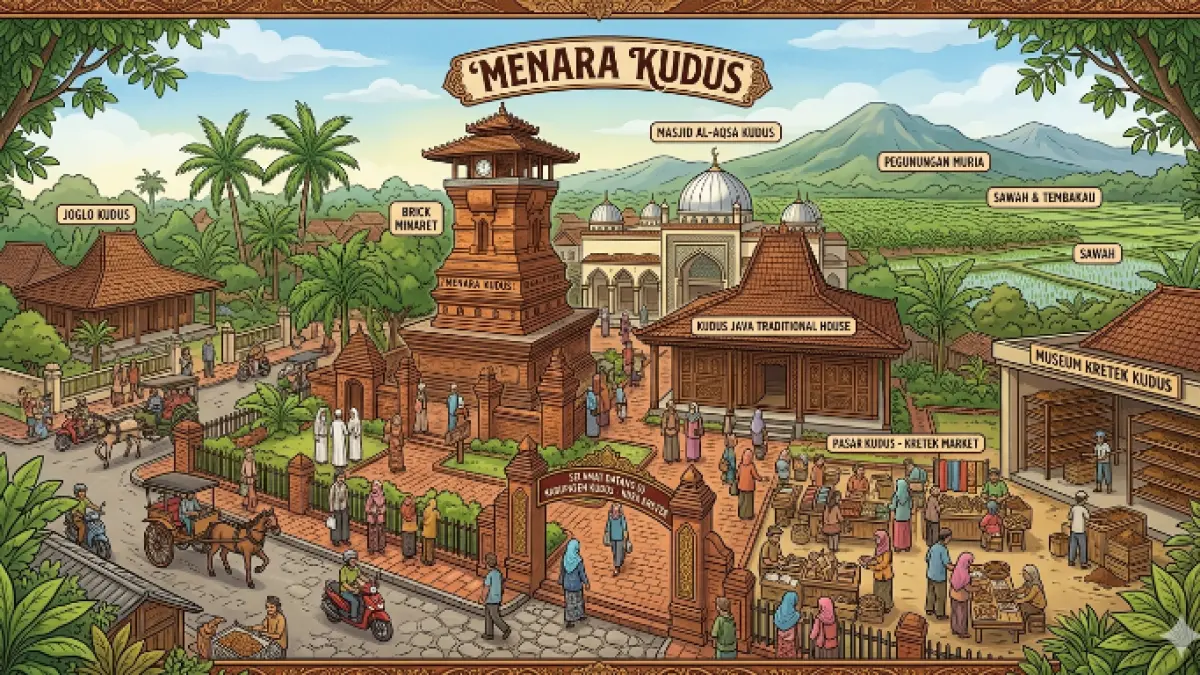 Ilustrasi kabupaten Kudus (Generated by AI)