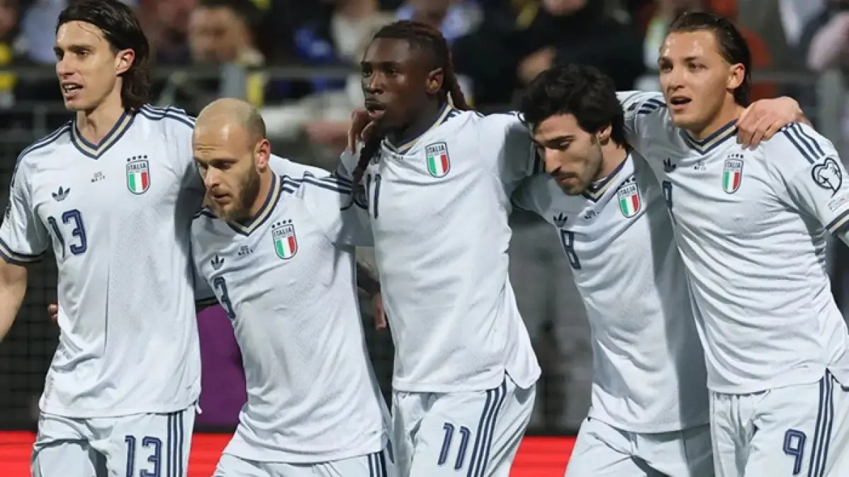 Pemain Timnas Italia usai tersingkir dan gagal lolos ke Piala Dunia 2026. (Dok. UEFA Euro)