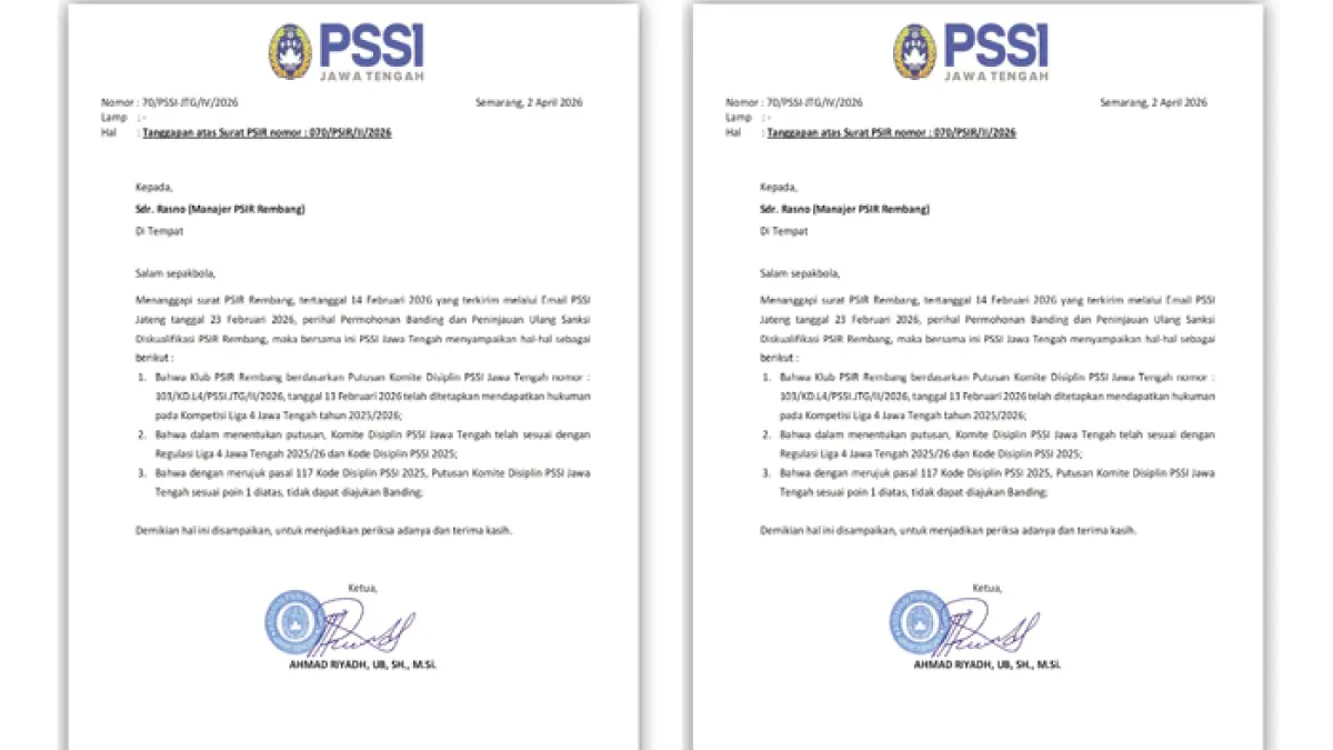 KECEWA: Manajemen PSIR kecewa atas keputusan PSSI Jateng yang mencoret tim kesayangan wong Rembang dari Liga 4 Jateng.