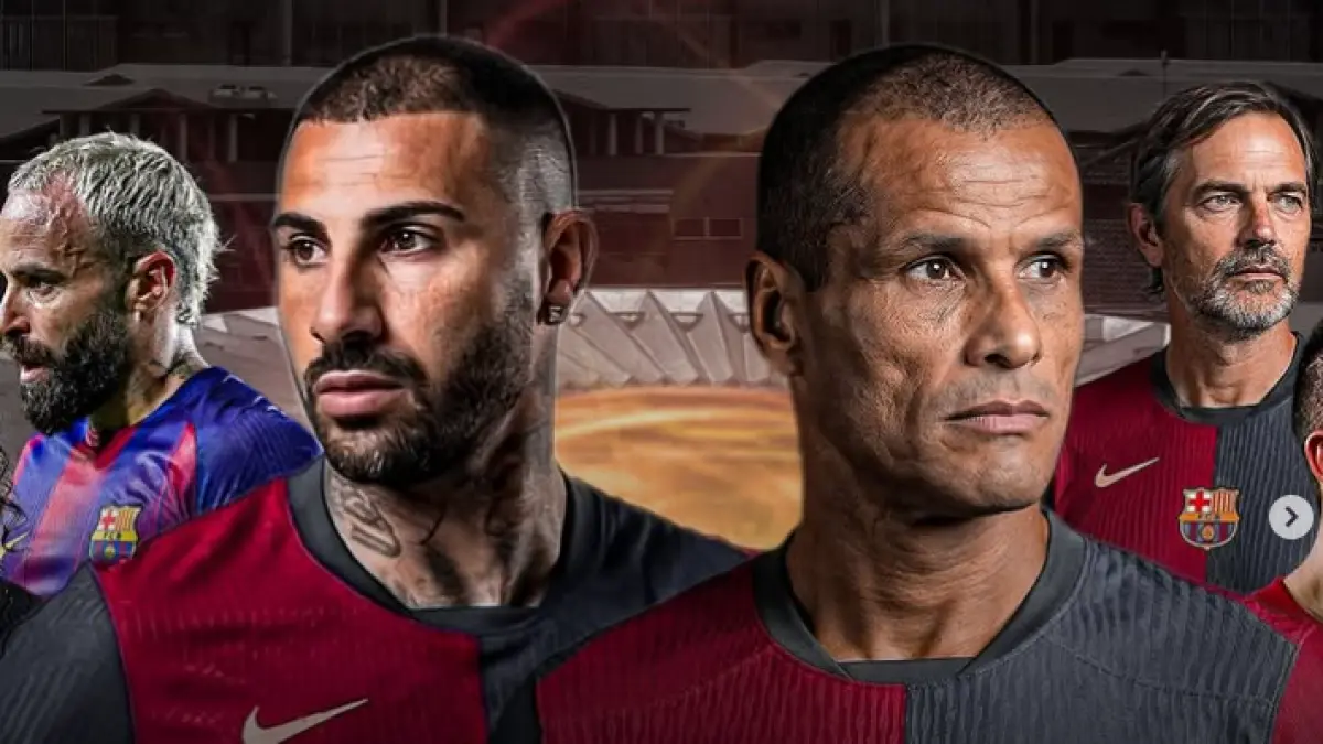 Line up Barca Legends yang akan bertanding di Stadion Utama Gelora Bung Karno pada 18 April 2026 nanti. (IG clashoflegends.id)