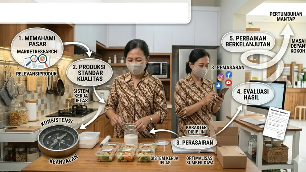 Ilustrasi metodologi usaha (gemini ai)