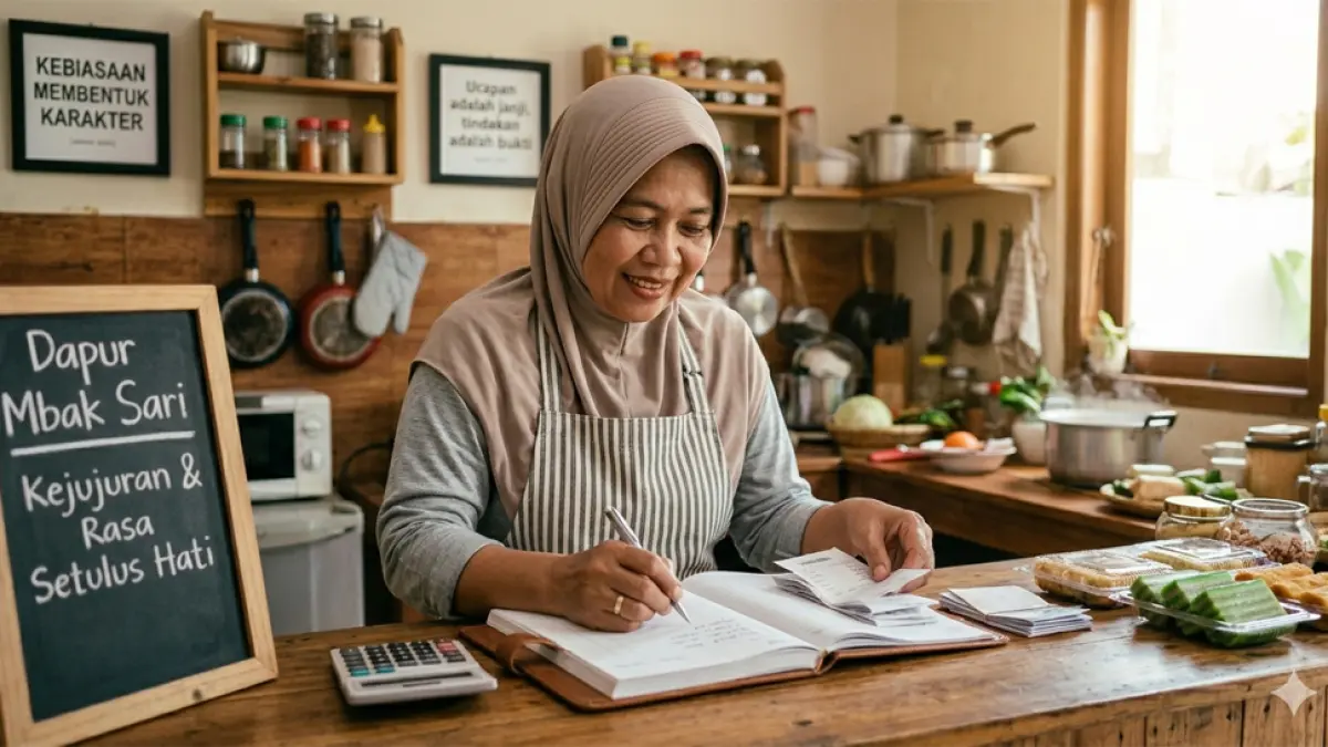 Ilustrasi kebiasaan yang memastikan&nbsp;langkah tetap berjalan (gemini ai)