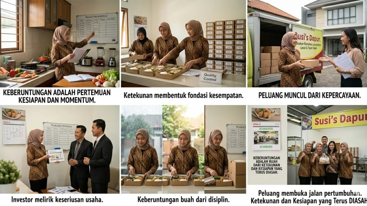 Ilustrasi meraih keberuntungan (gemini ai)