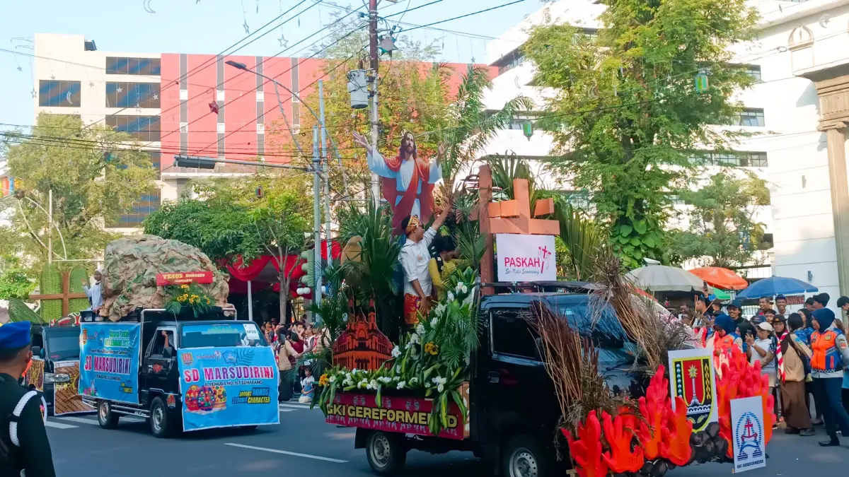 Suasana Karnaval Paskah 2026 Kota Semarang (Foto: Anita Fitriani/Jawa Pos Radar Kudus) 