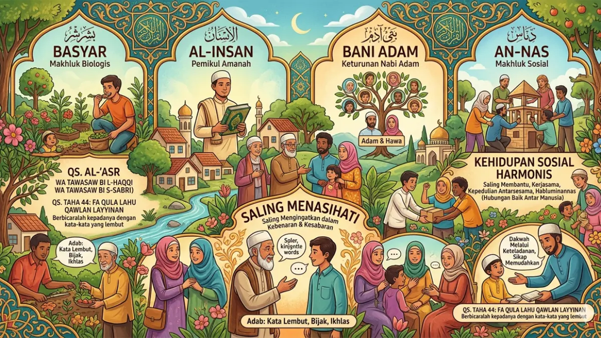Ilustrasi budaya saling menasihati (gemini ai)