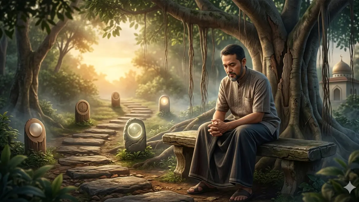 Ilustrasi mengenal diri (gemini ai)