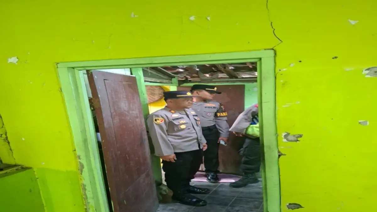 OLAH TKP: Polsek Purwodadi saat melakukan olah TKP.