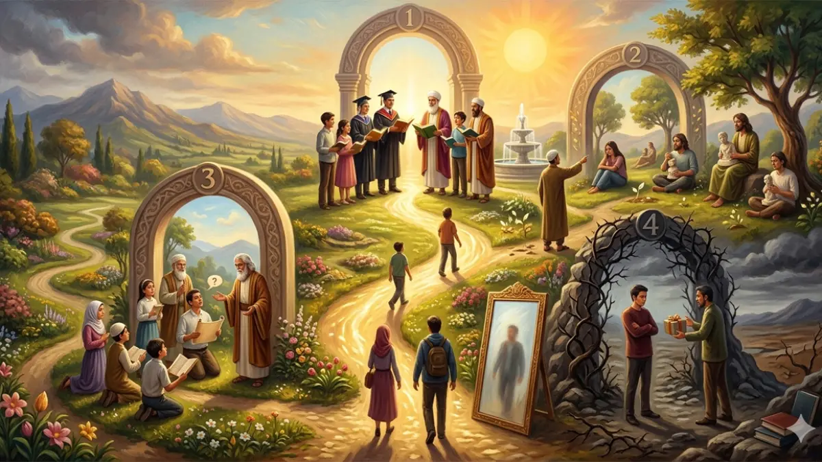 Ilustrasi golongan manusia menurut kaum sufi (gemini ai)