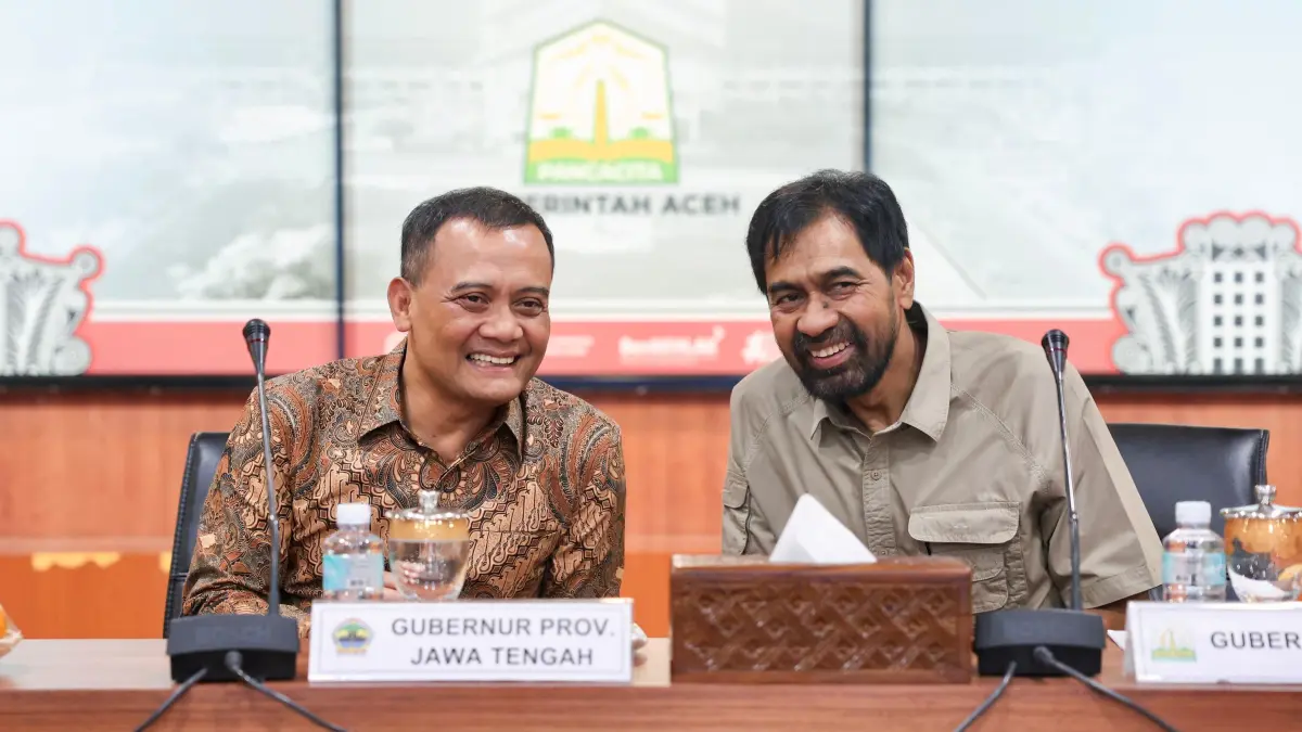 KERJA SAMA: Pemerintah Provinsi Jawa Tengah dan Pemerintah Provinsi Aceh resmi mengikat kerja sama strategis berbagai sektor senilai Rp 1,06 triliun. Kerja sama tersebut di antaranya mencakup sektor perdagangan, investasi, ketenagakerjaan, hingga pariwisata.