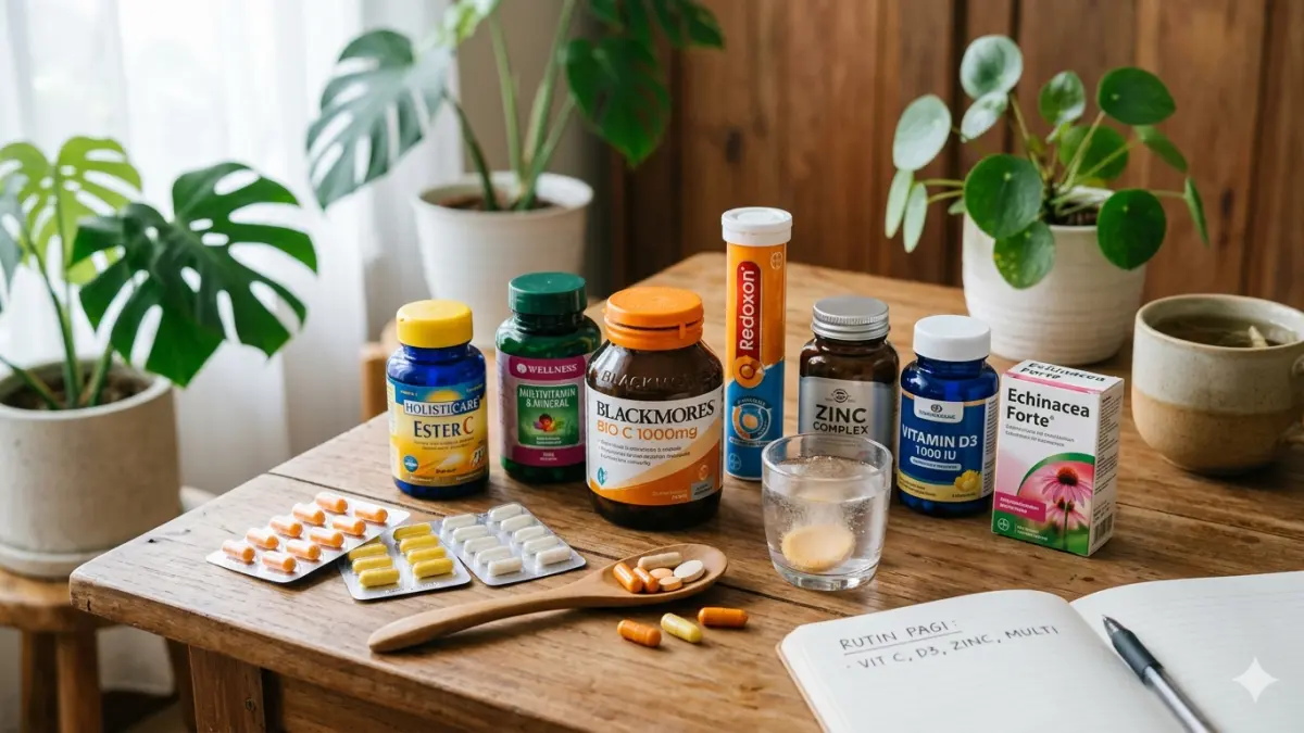 Foto ilustrasi suplemen obat dan vitamin 