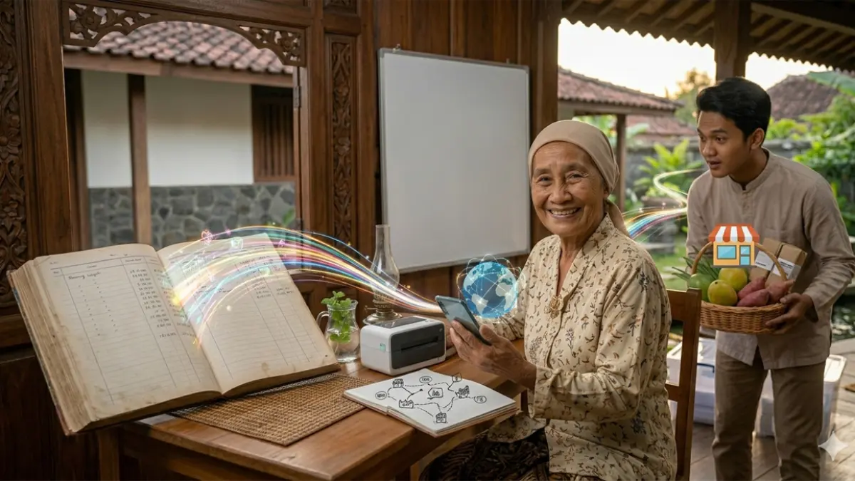 Ilustrasi percaya diri dalam melangkah (gemini ai)