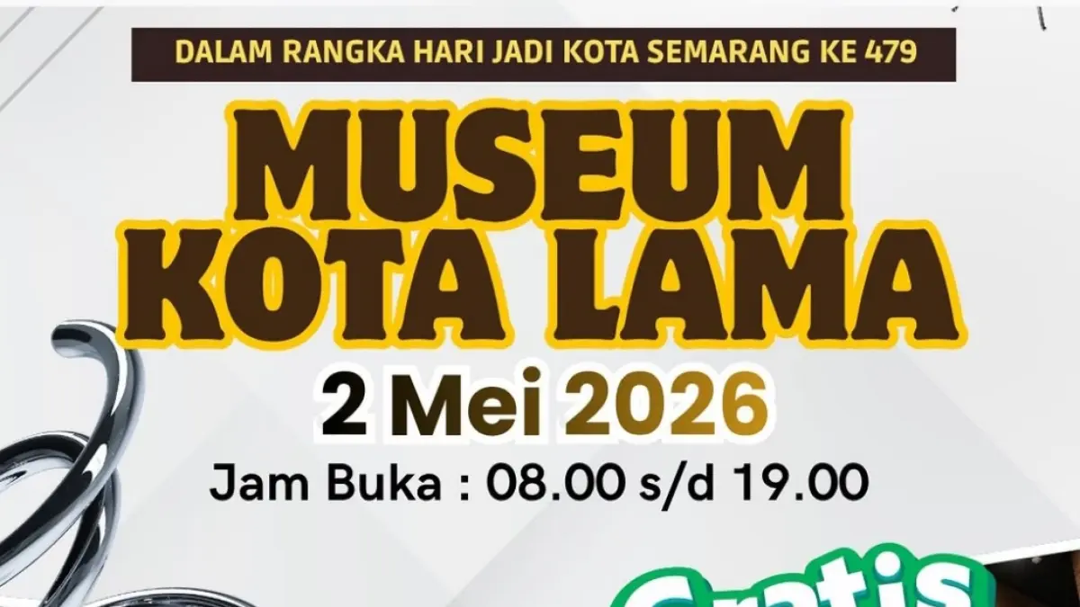 Museum Kota Lama gratis tiket masuk untuk pengunjung pada 2 Mei 2026 (Foto: Instagram @disbudparkotasemarang)

&nbsp;