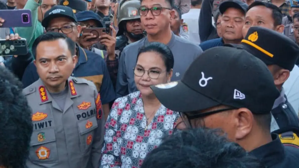 Wali Kota Semarang, Agustina Wilujeng saat May Day (Foto: Radar Kudus) 