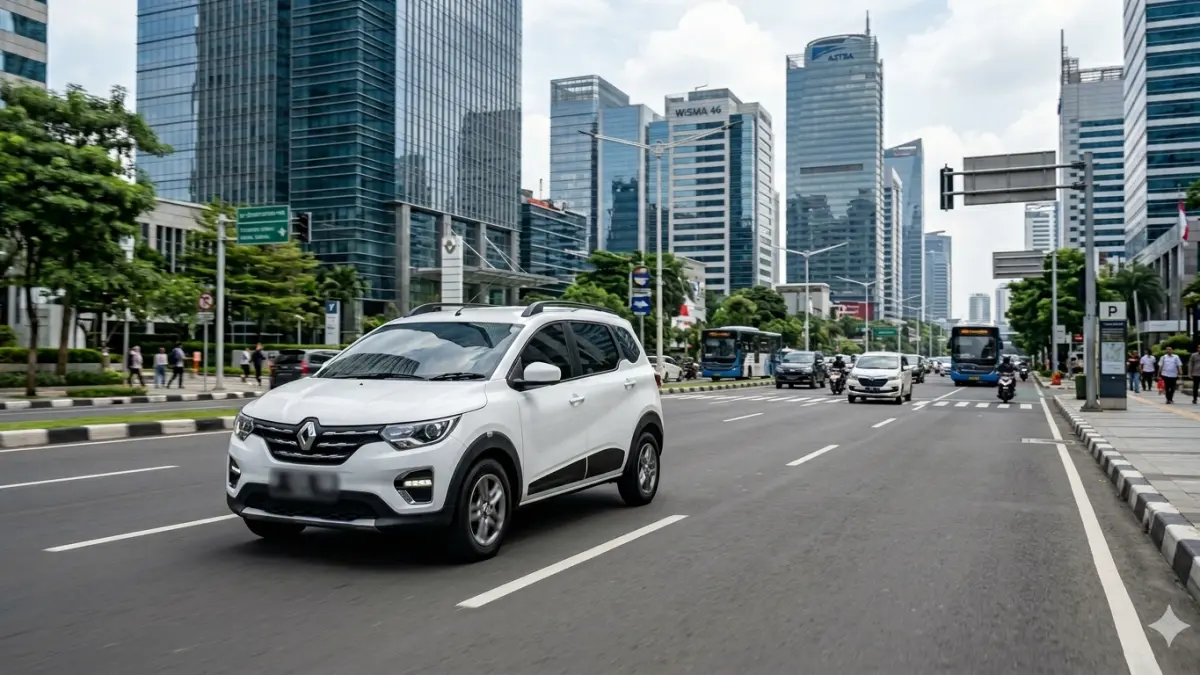 Renault Triber di jalanan ibukota. (Generated by AI)