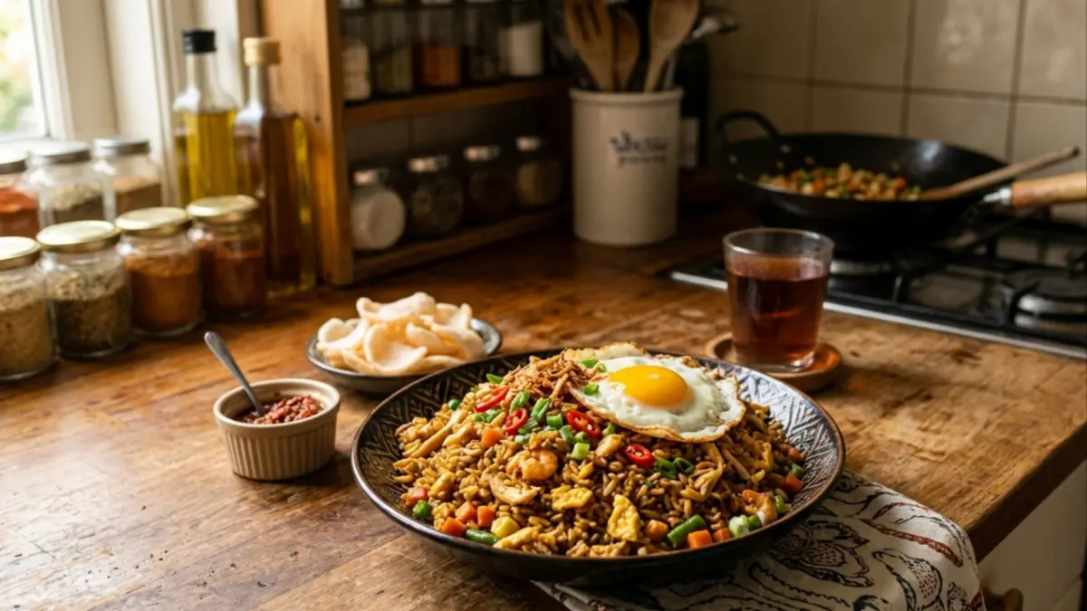 Ilustrasi foto nasi goreng (Generated by AI)