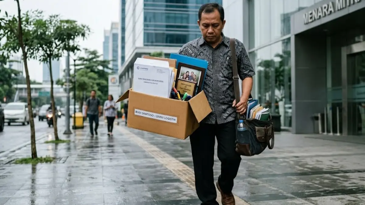 Ilustrasi pekerja yang dipecat