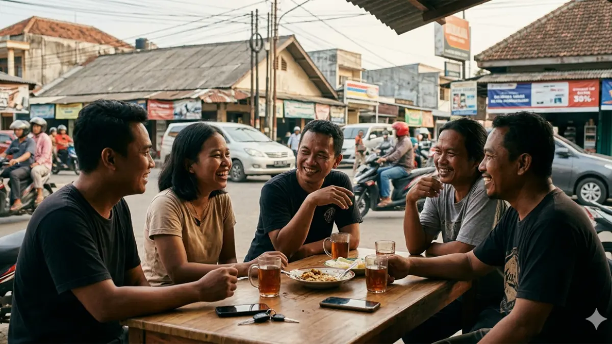 Ilustrasi dunia ibarat panggung sandiwara (gemini ai)