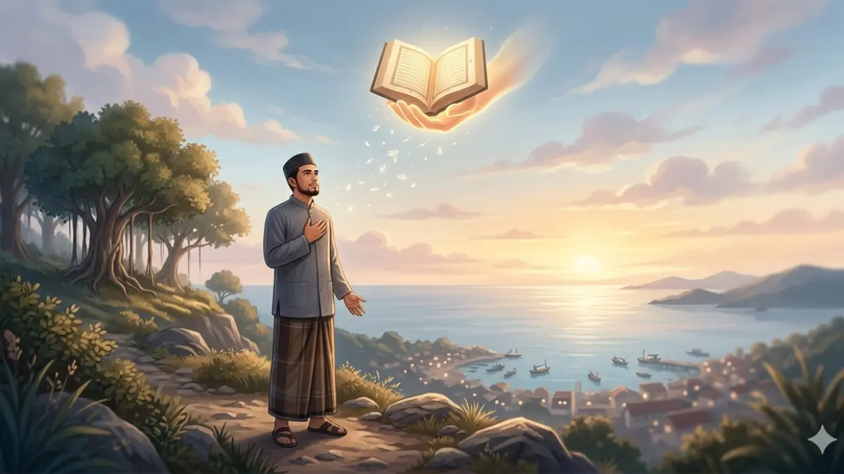 Ilustrasi ikhlas menjalani kehidupan (gemini ai)
