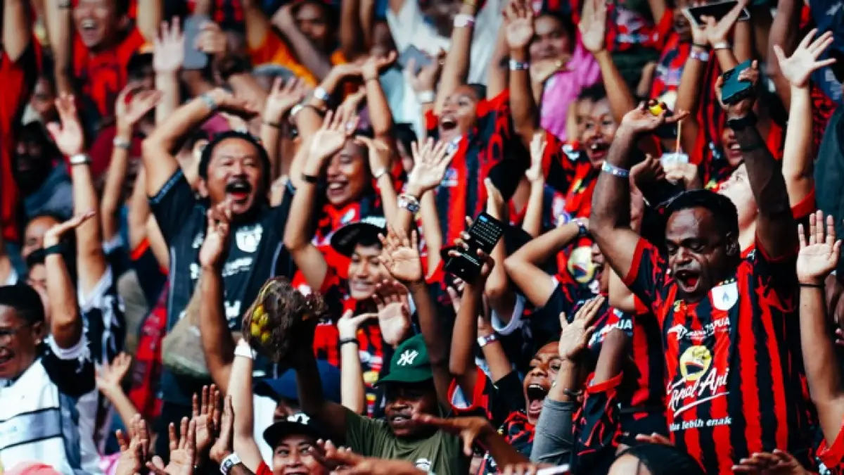 Antusiasme suporter Persipura. (Instagram Persipurapapua1963)