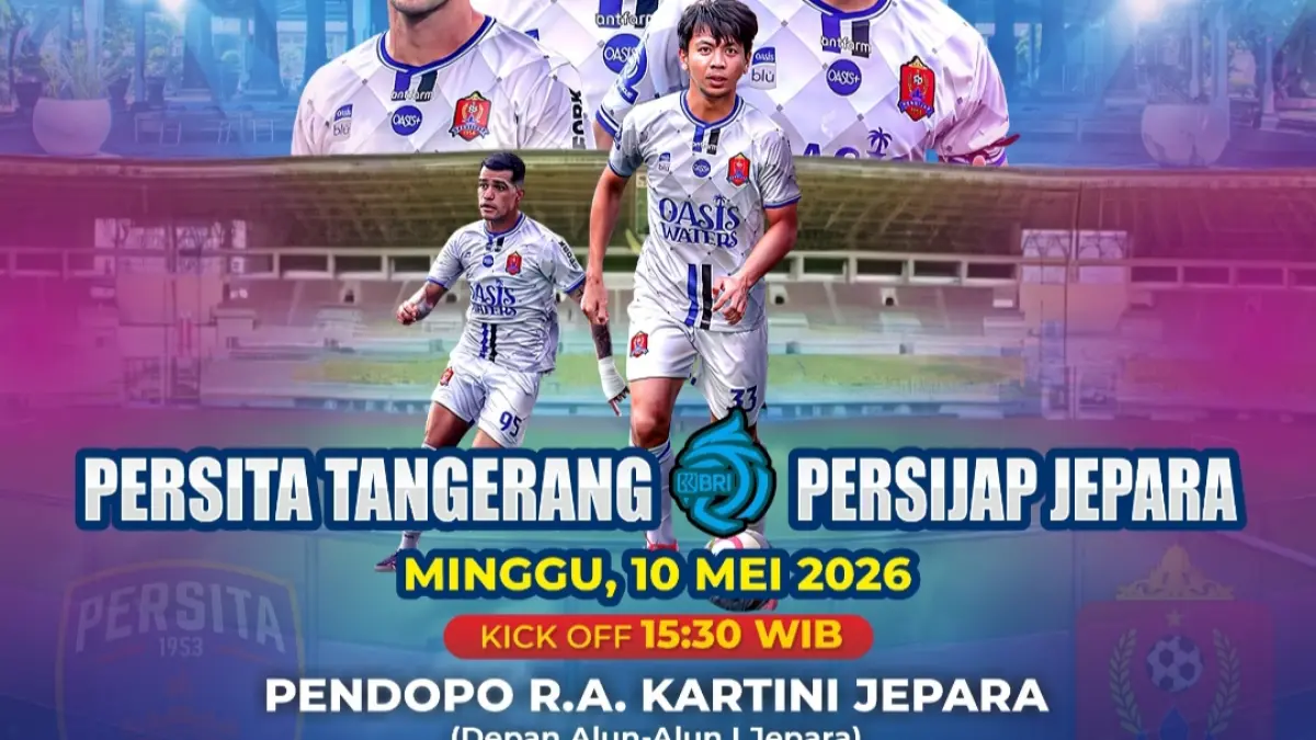 Jadwal Nobar Persijap vs Persita. 
