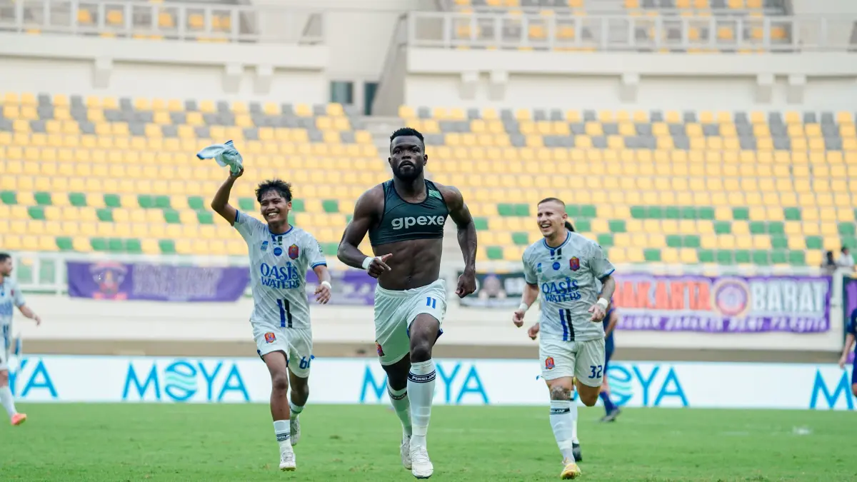 PENCETAK GOL: Sudi Abdallah pencetak gol kedua dalam laga pekan ke-32, melawan Persita Tangerang pada Minggu (10/5). (MO PERSIJAP JEPARA UNTUK RADAR KUDUS)