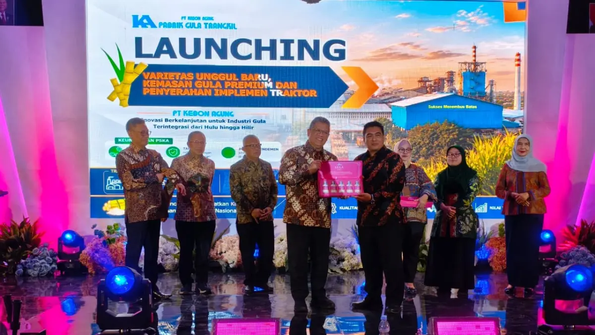 Launching berbagai varian produk gula, tebu varietas unggulan baru, dan bantuan implemen traktor PT Kebon Agung. (ACHMAD ULIL ALBAB/RADAR KUDUS)