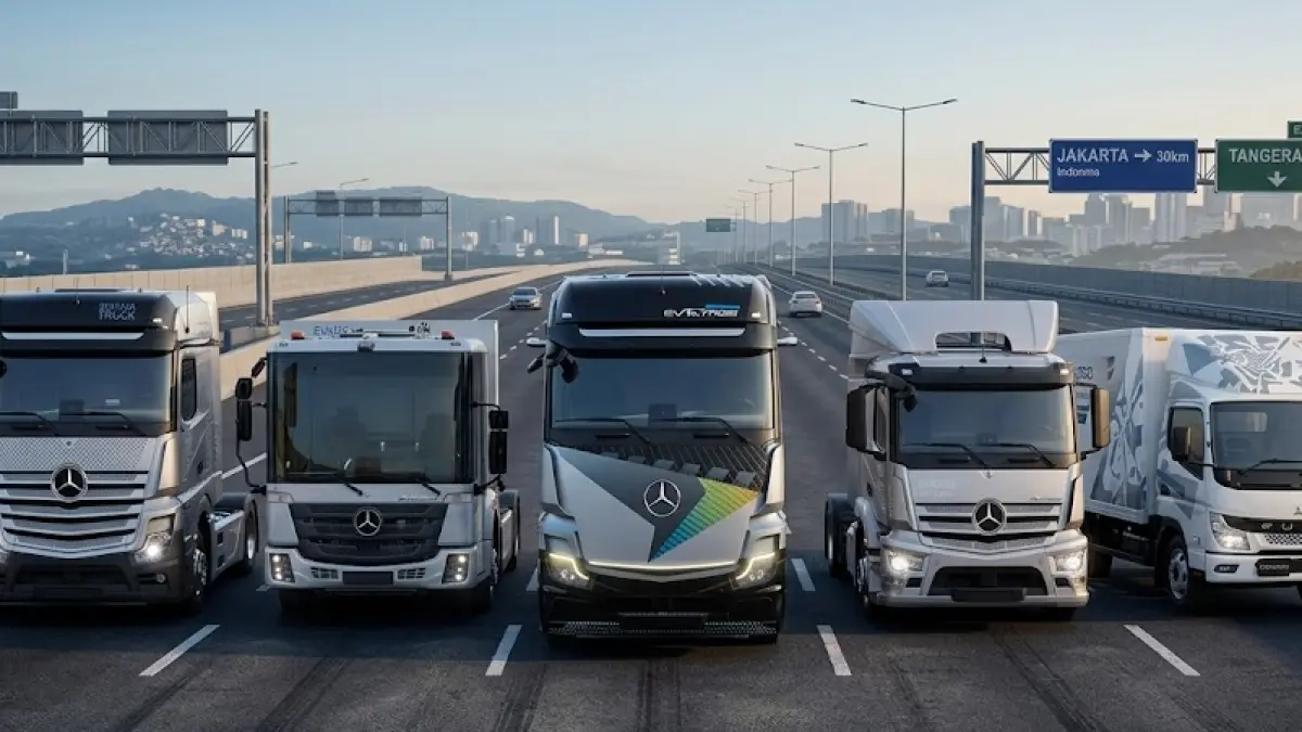 Ilustrasi foto Mercedes-Benz eEconic. (Gemini AI)