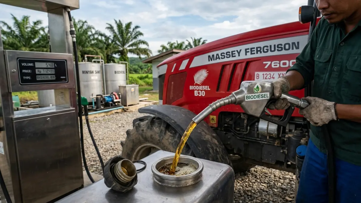 Ilustrasi foto biodiesel.(Gemini AI)