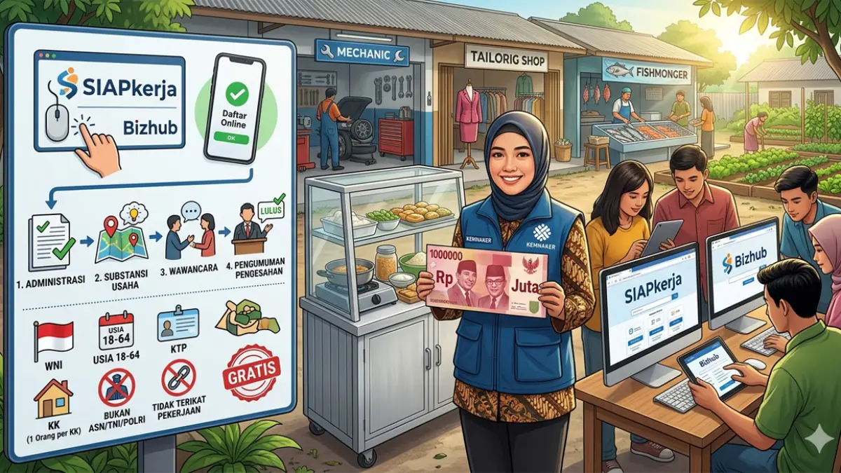 Ilustrasi Kemnaker membuka Program TKM Pemula 2026. (gemini ai)