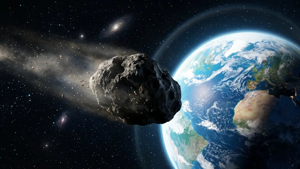 Ilustrasi foto asteroid mendekati bumi